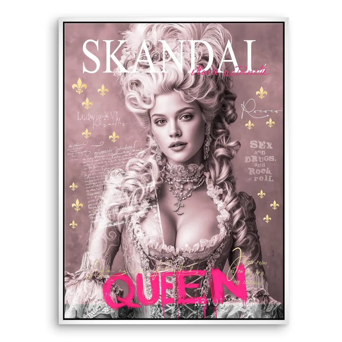 Marie Antoinette Queen Pop Art Leinwand Bild