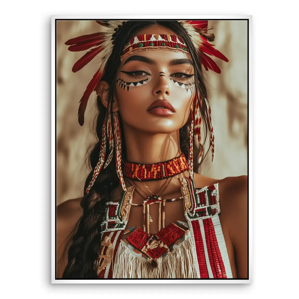 Die Indianerin Leinwand Bild