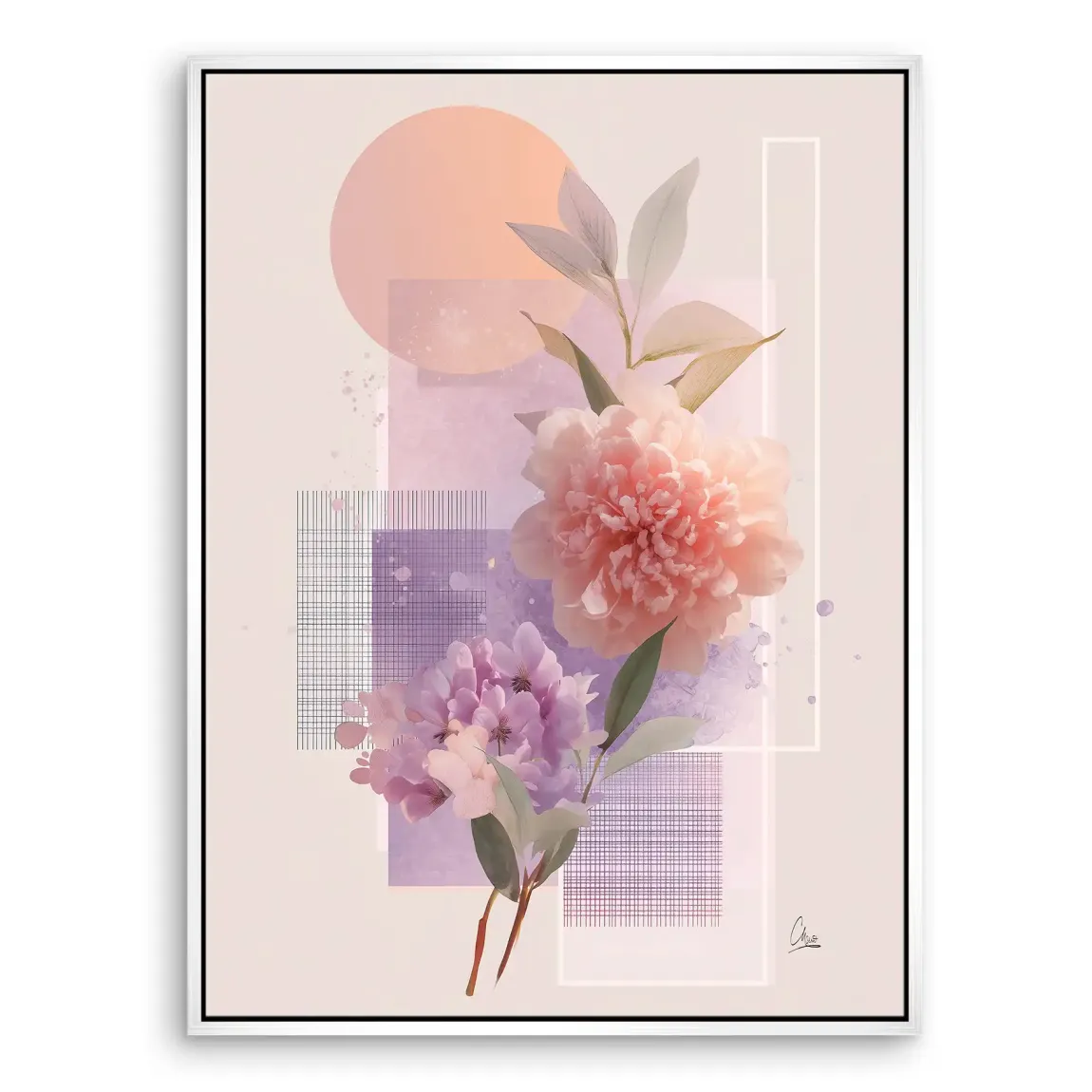 Soft Petal Harmony Leinwand Bild