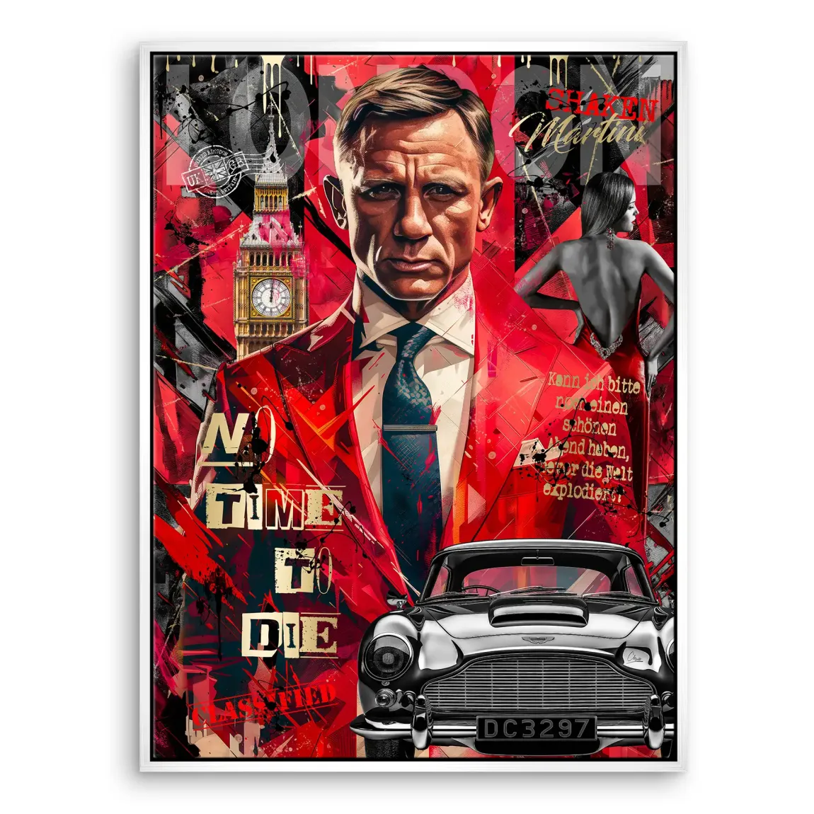 James Bond Vision London Leinwand Bild