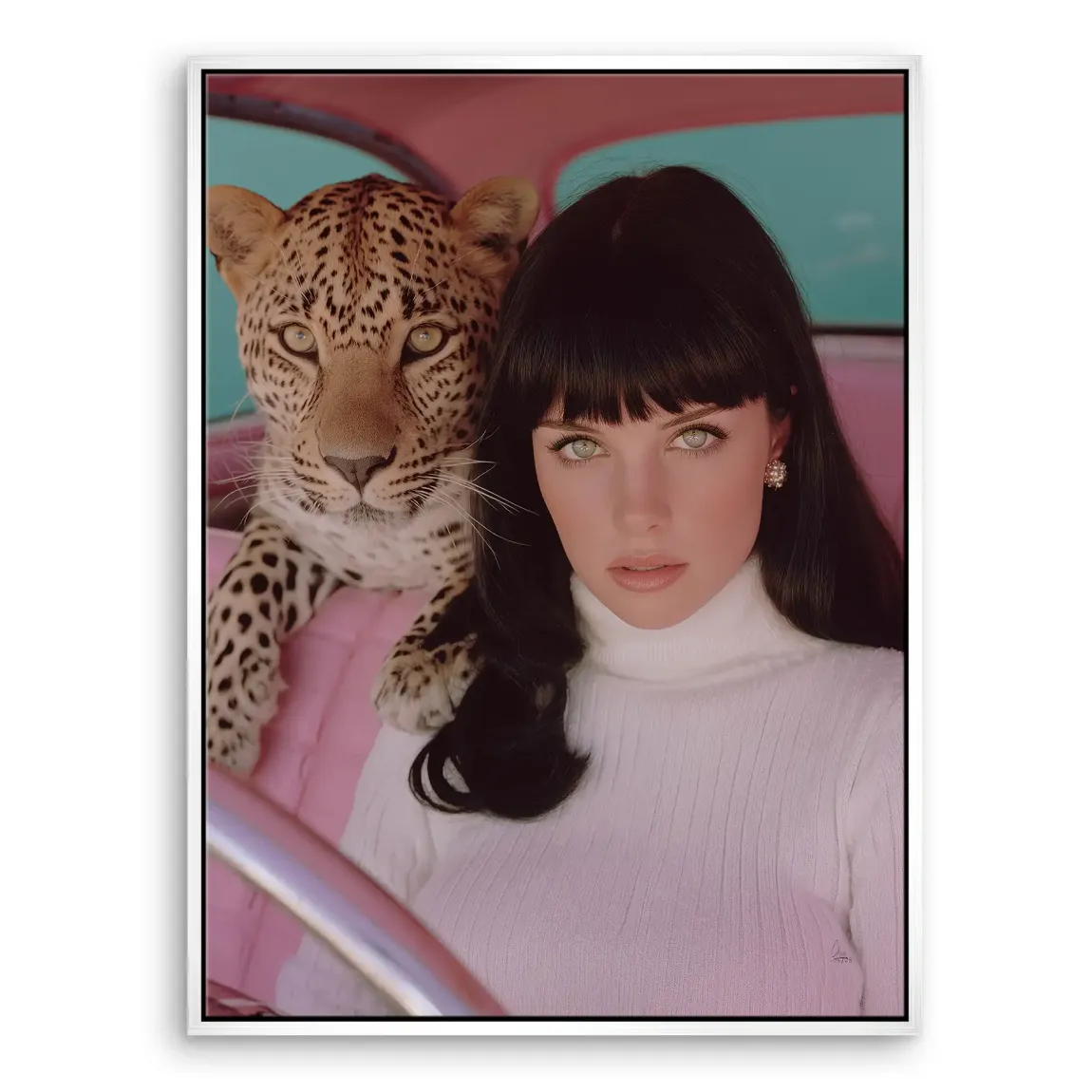 Leopard Diva Leinwand Bild