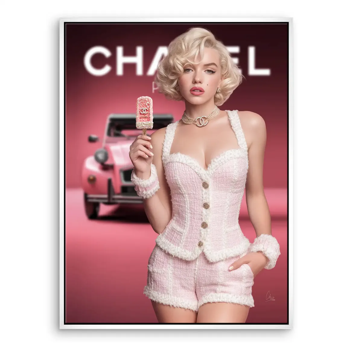 Pink Couture Marilyn Monroe Leinwand Bild