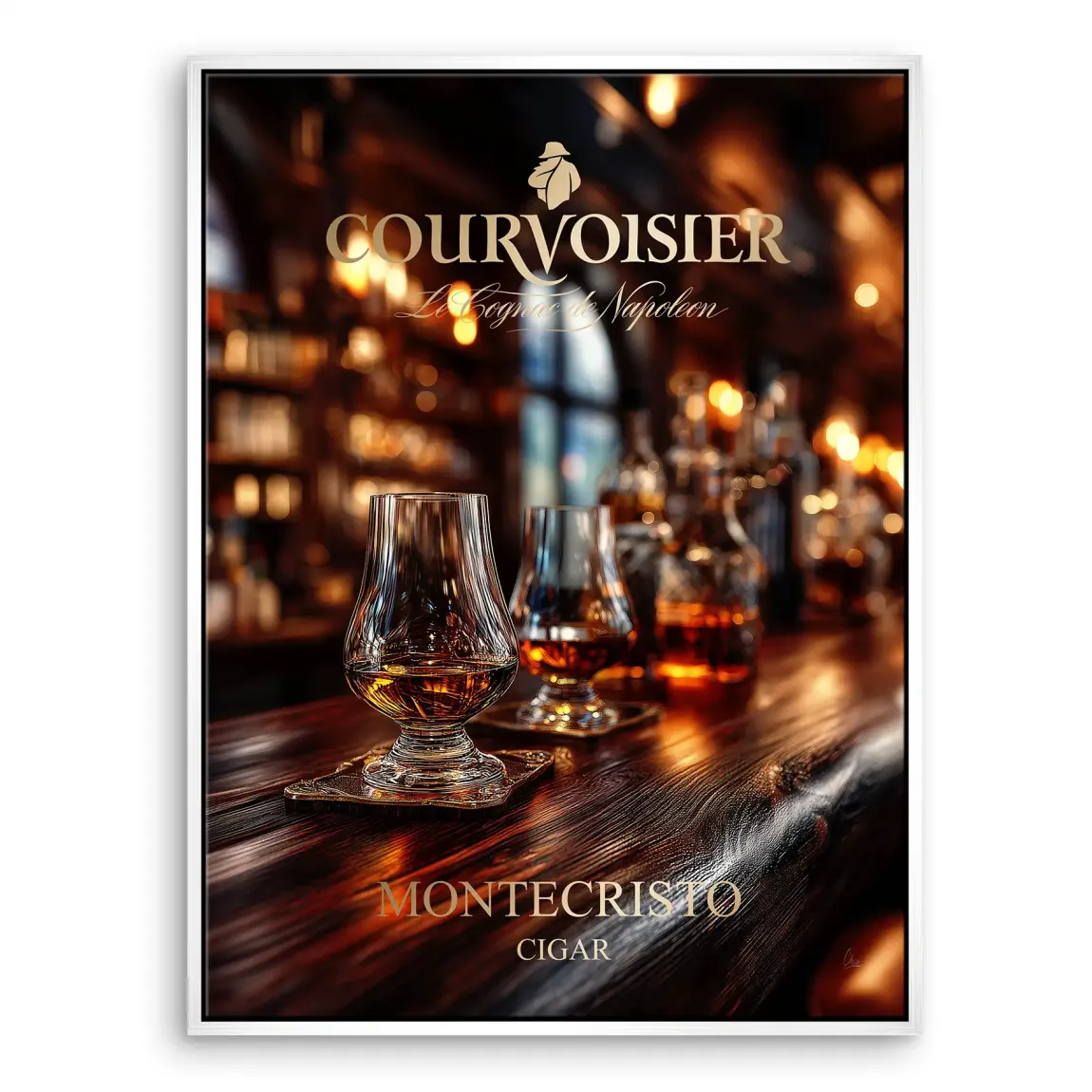 Amber Delight Cognac Leinwand Bild