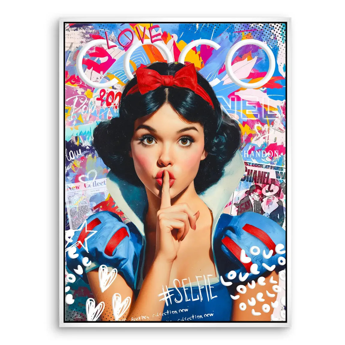 Schneewittchen Secret Pop Art Leinwand Bild