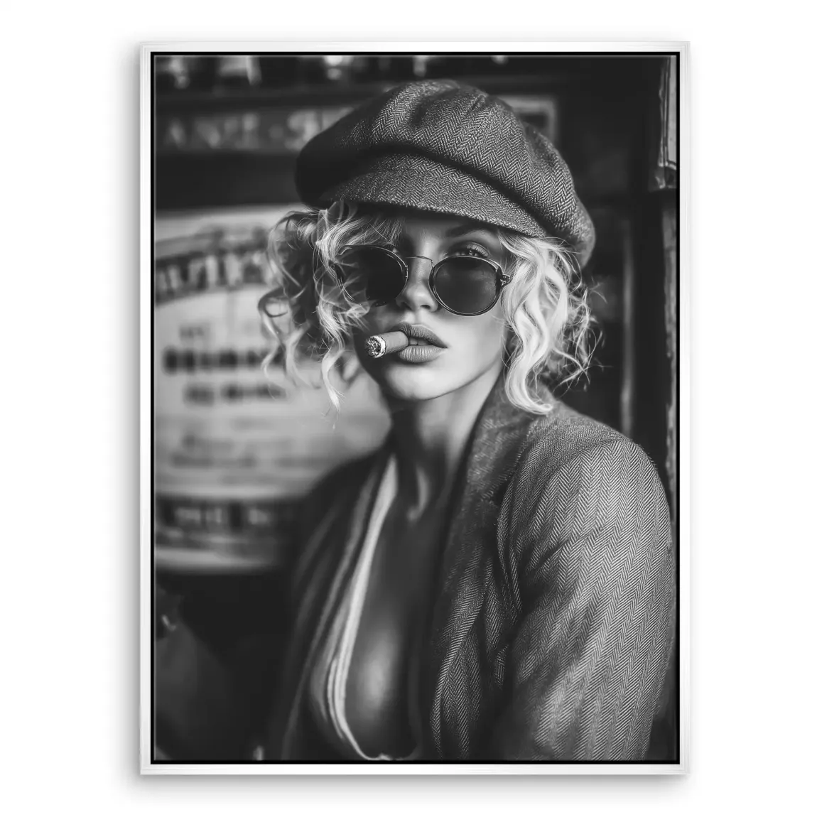 Smoked Confidence Noir Leinwand Bild