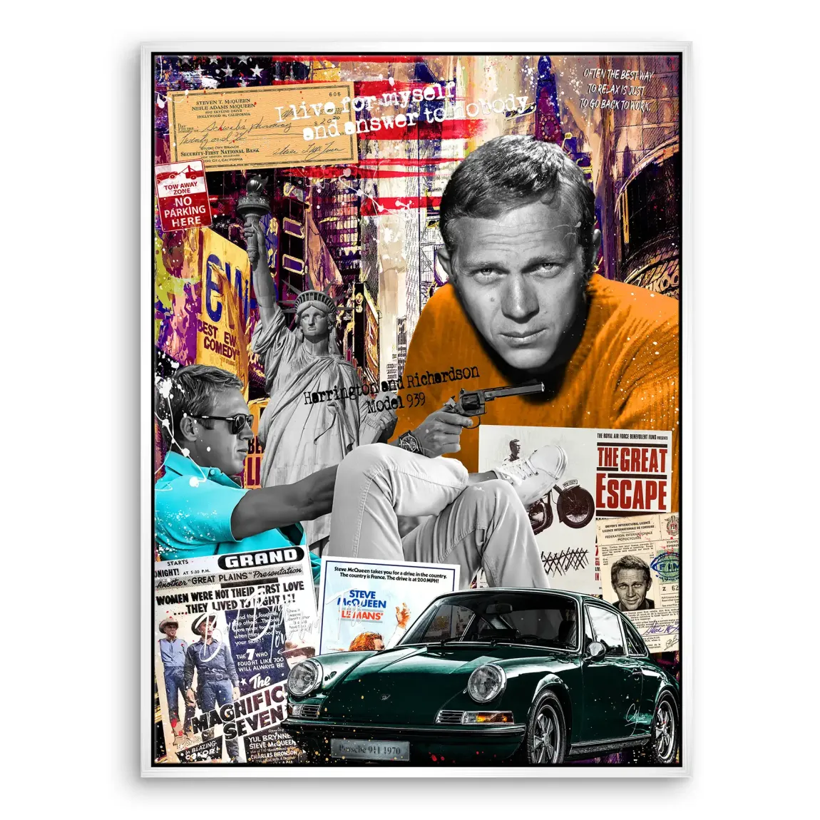 Steve McQueen Retro Drive Leinwand Bild