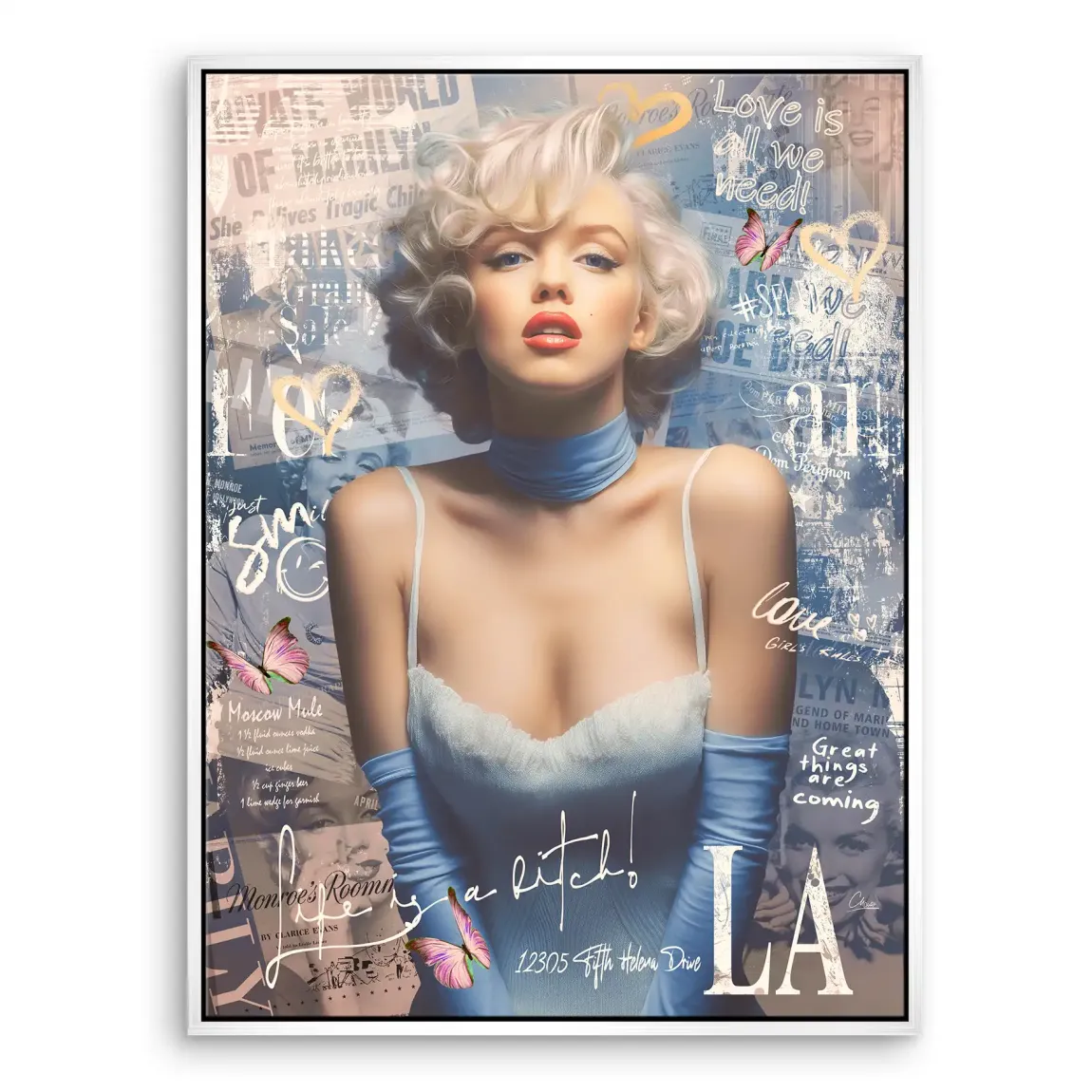 Marilyn Monroe Velvet Allure Leinwand Bild