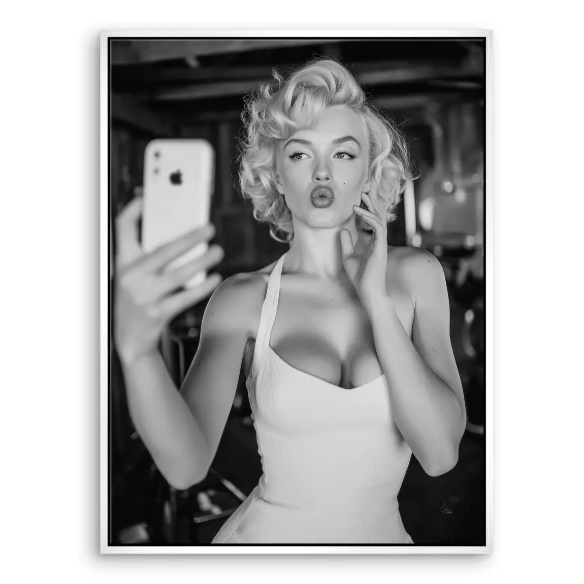 Marilyn Monroe Selfie Leinwand Bild