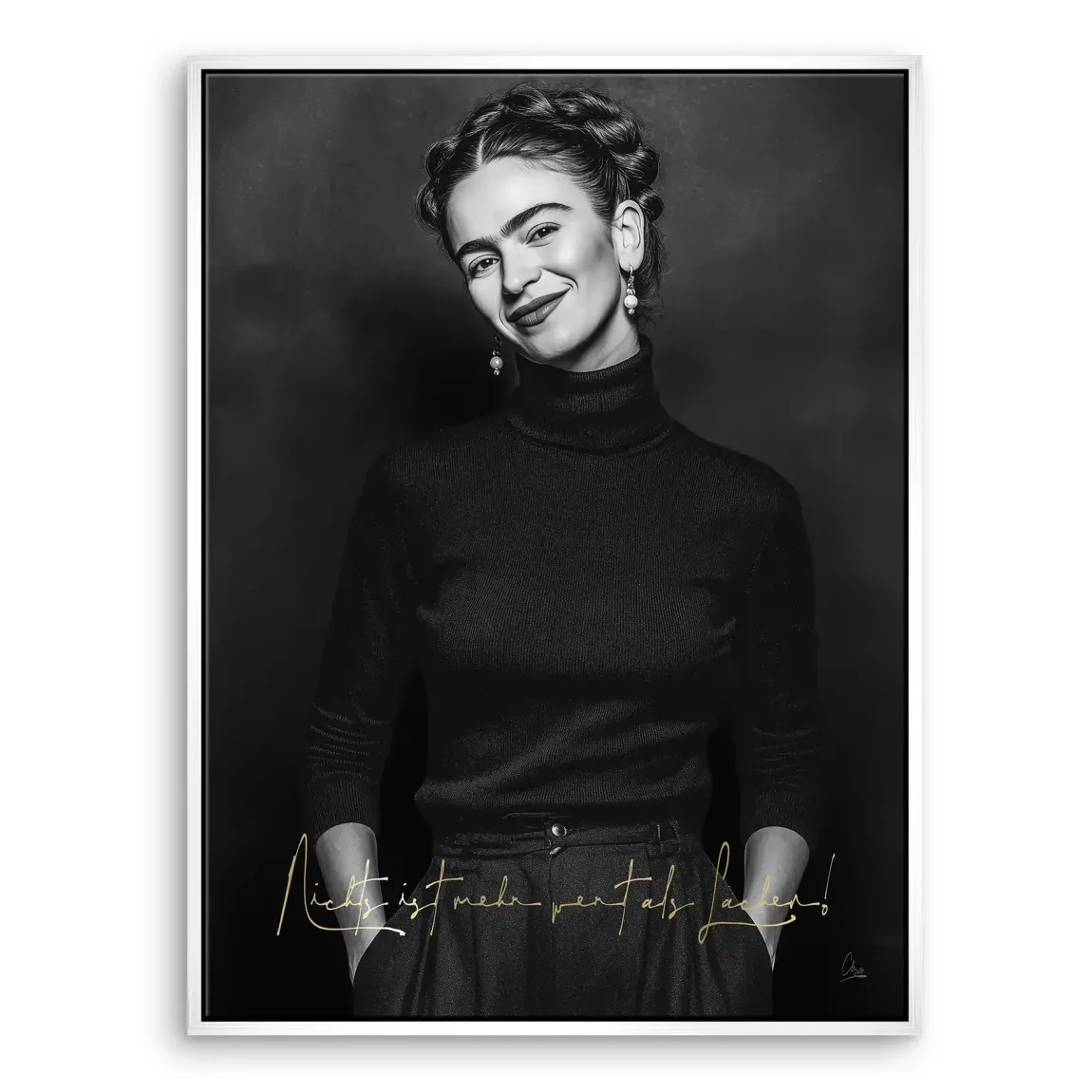 Frida Kahlo stilles Lächeln Leinwand Bild