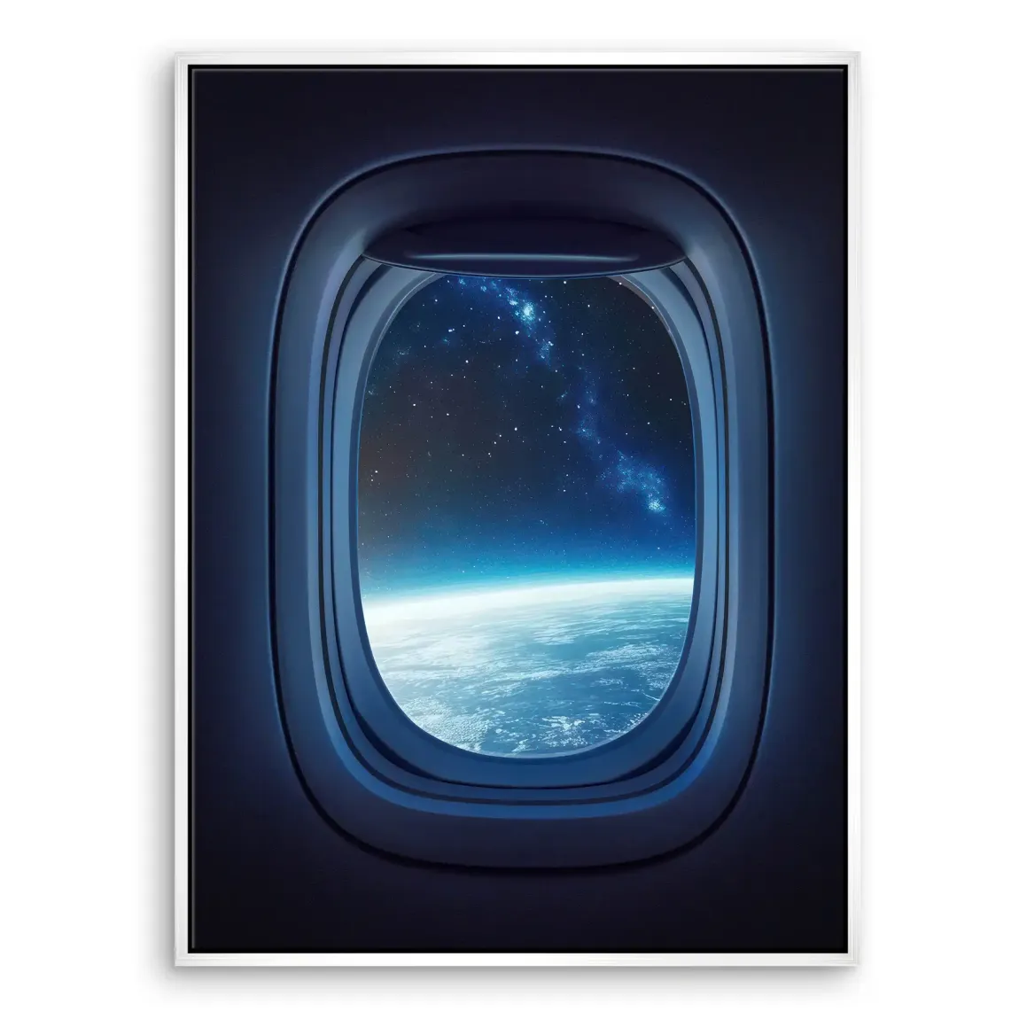 Flugzeugfenster Galaxie Leinwand Bild