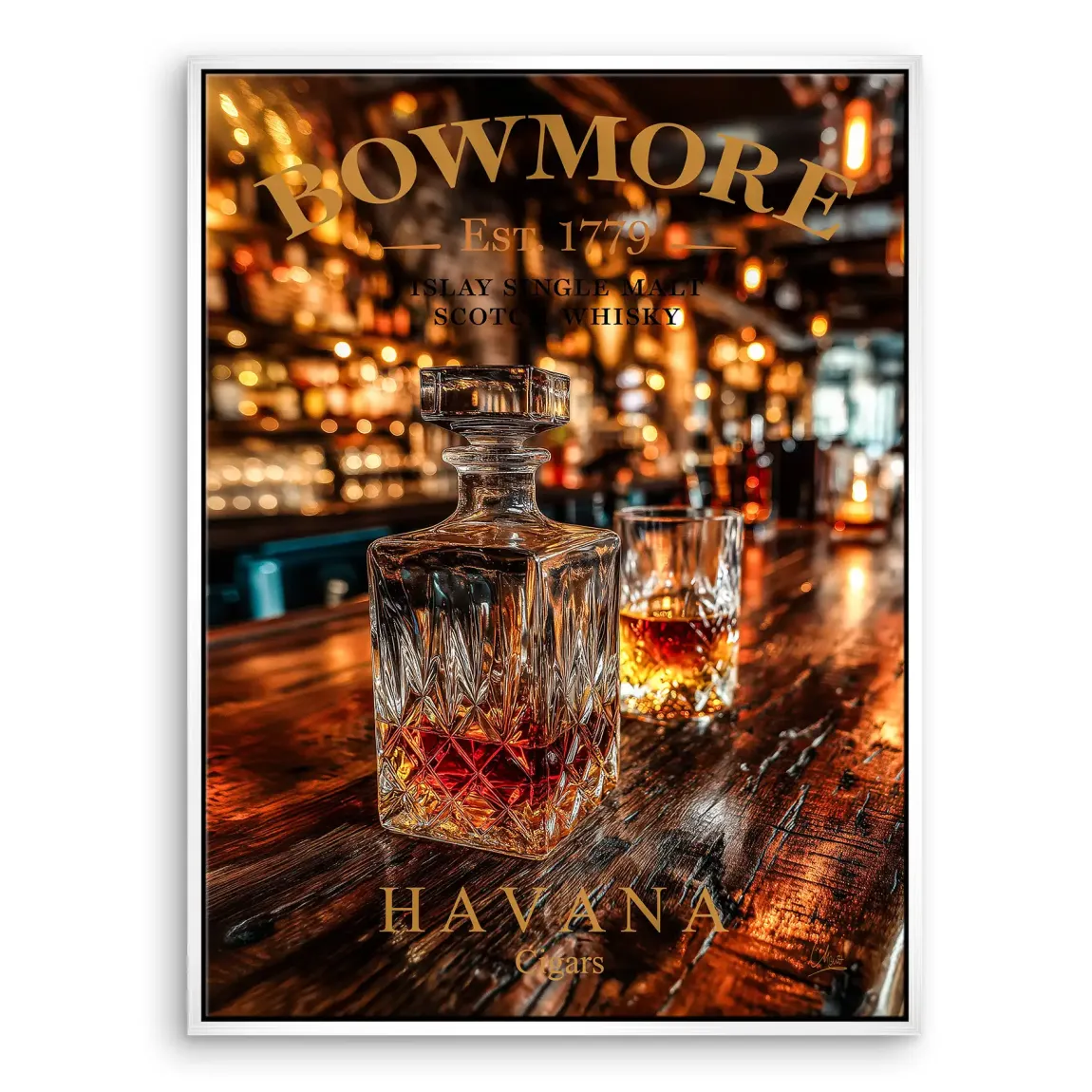 Whisky Lounge Havana Leinwand Bild