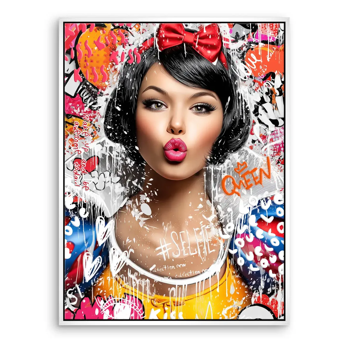 Schneewittchen Pop Art Queen Leinwand Bild