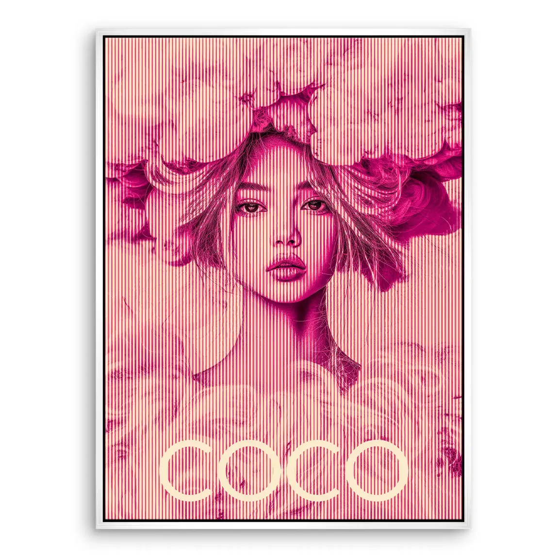 Coco Vision in Pink Leinwand Bild INGALERIE