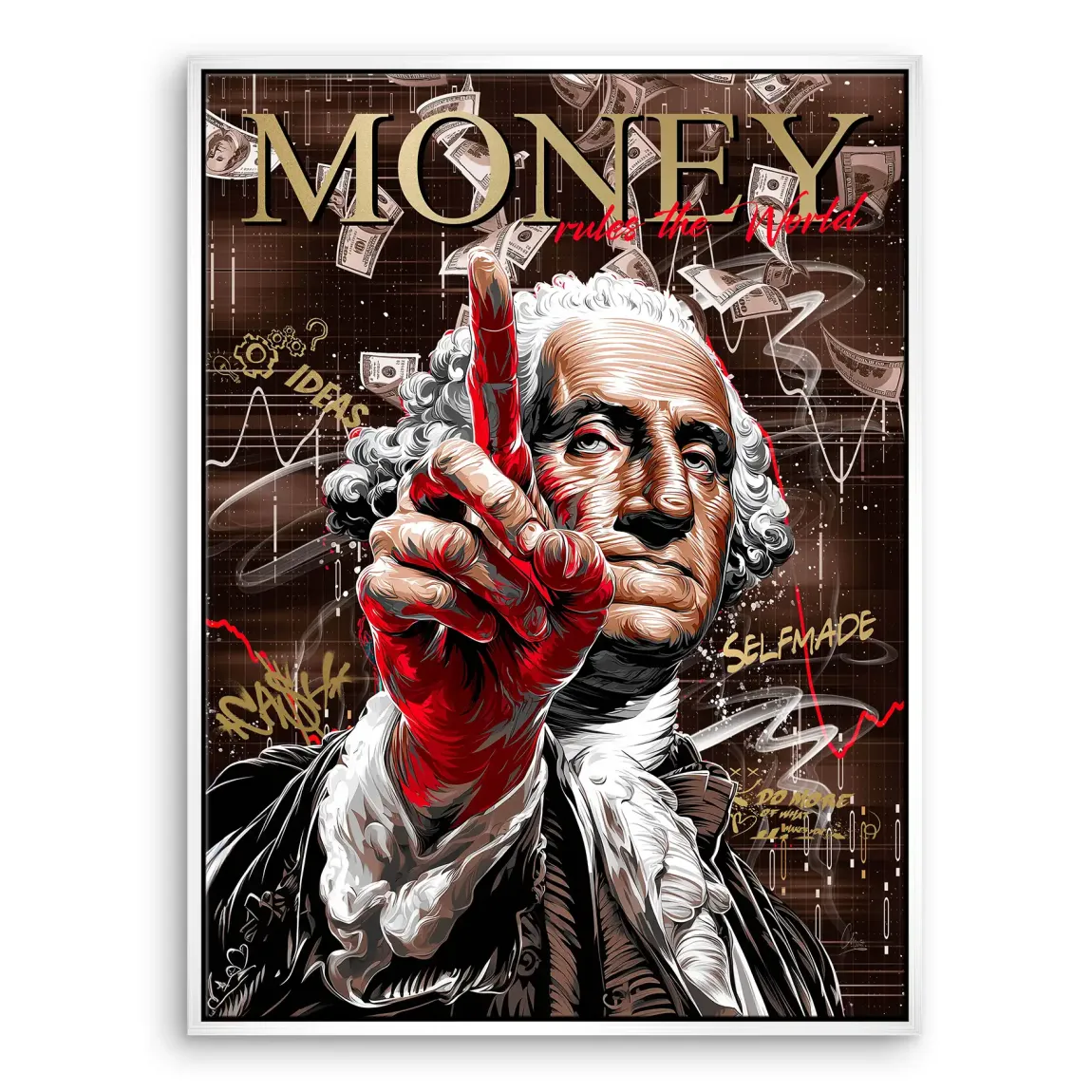 Money Vision Wallstreet Leinwand Bild