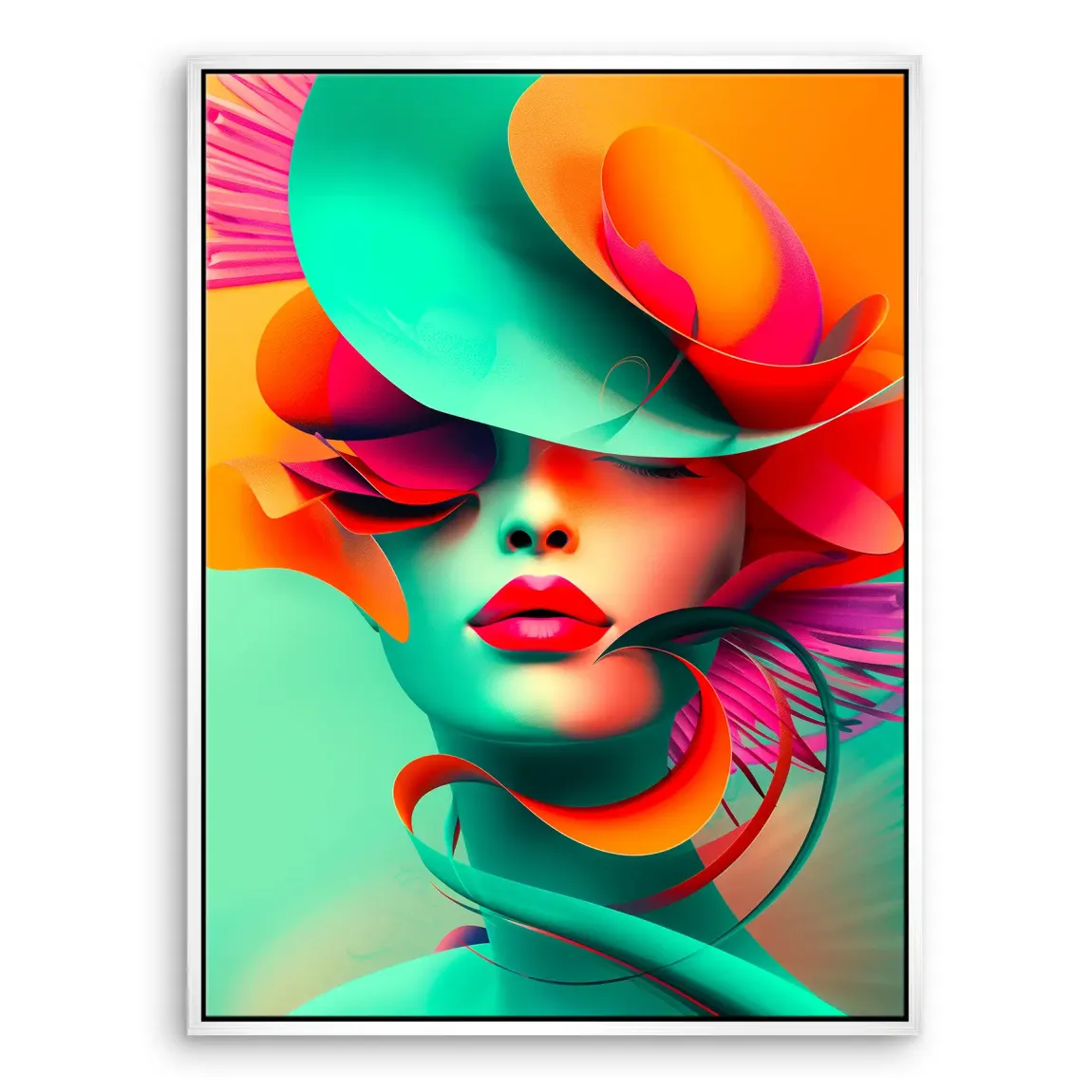 Neonpoesie der Stille Leinwand Bild INGALERIE