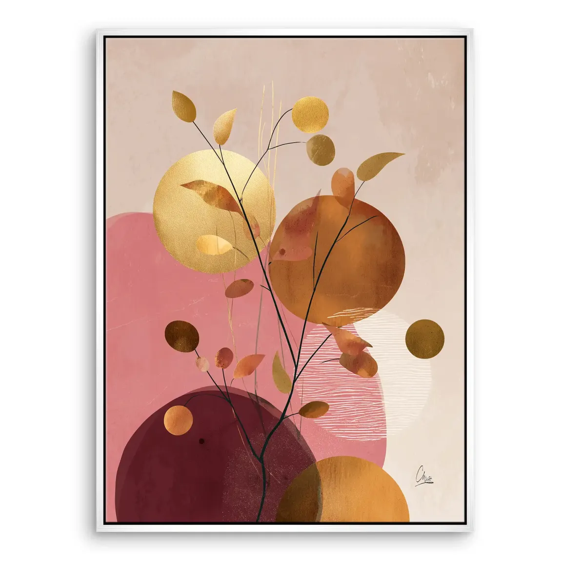 Golden Terra Harmony Leinwand Bild