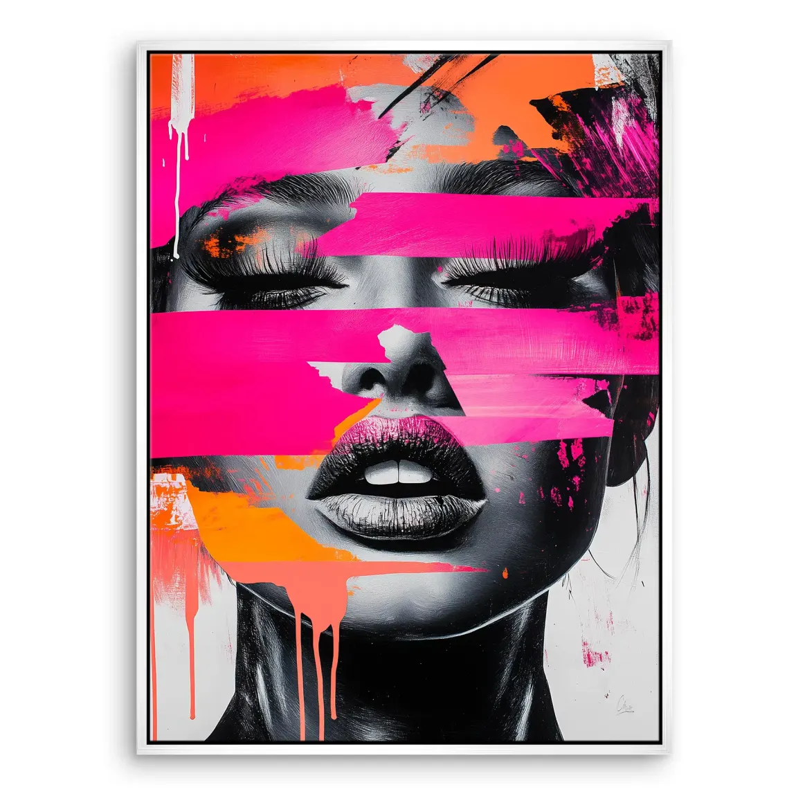 Abstrakt Pink Allure Leinwand Bild