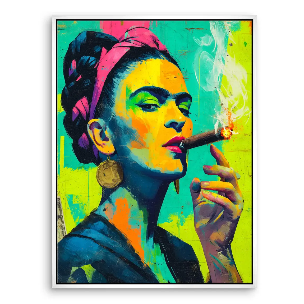 Frida Smoke Queen Leinwand Bild