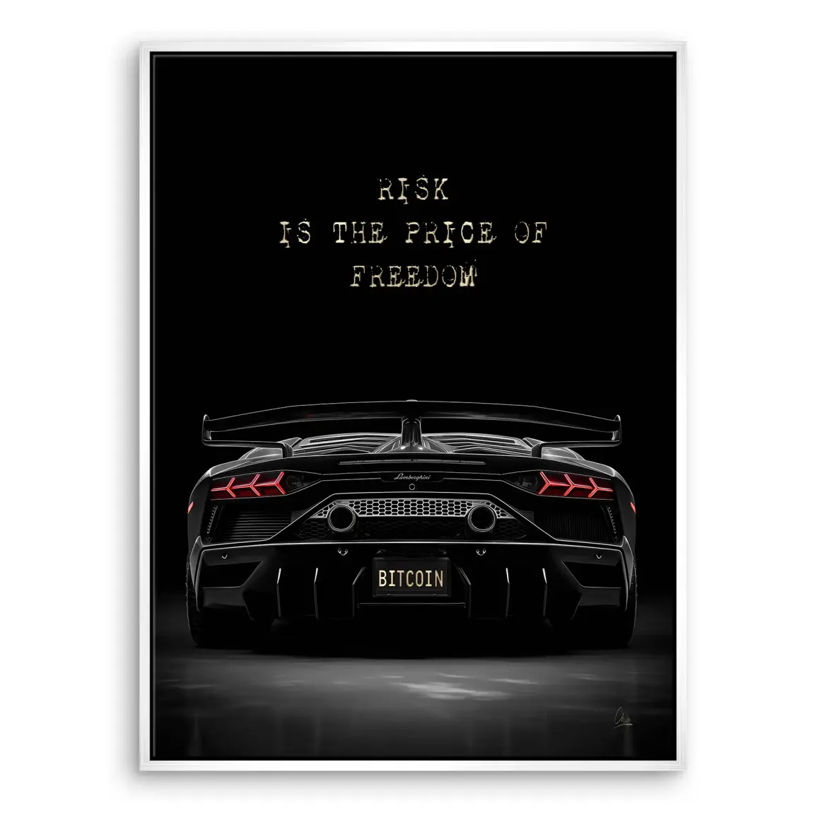 Lambo Bitcoin Leinwand Bild