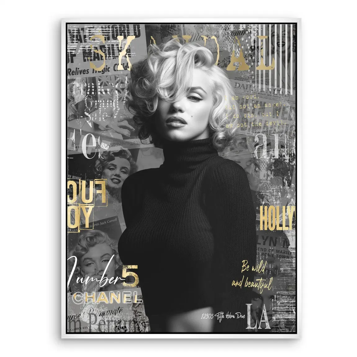 Marilyn Monroe Legend Leinwand Bild