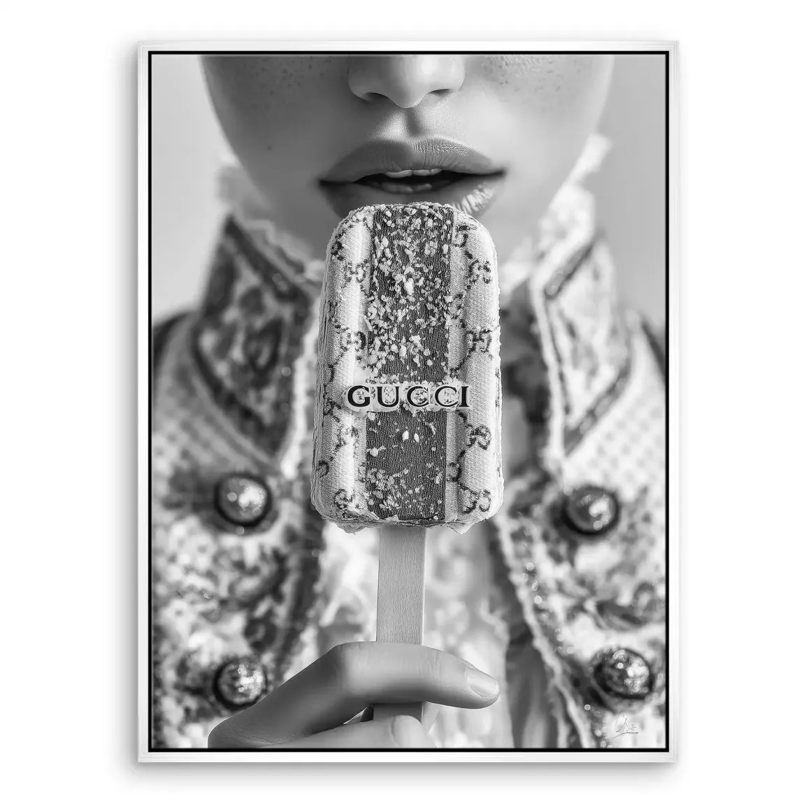 Gucci Ice Couture Noir Leinwand Bild