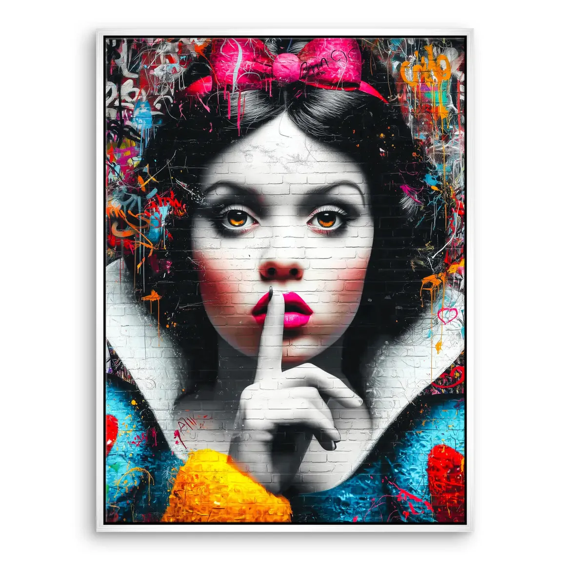 Schneewittchen Silent Pop Art Leinwand Bild