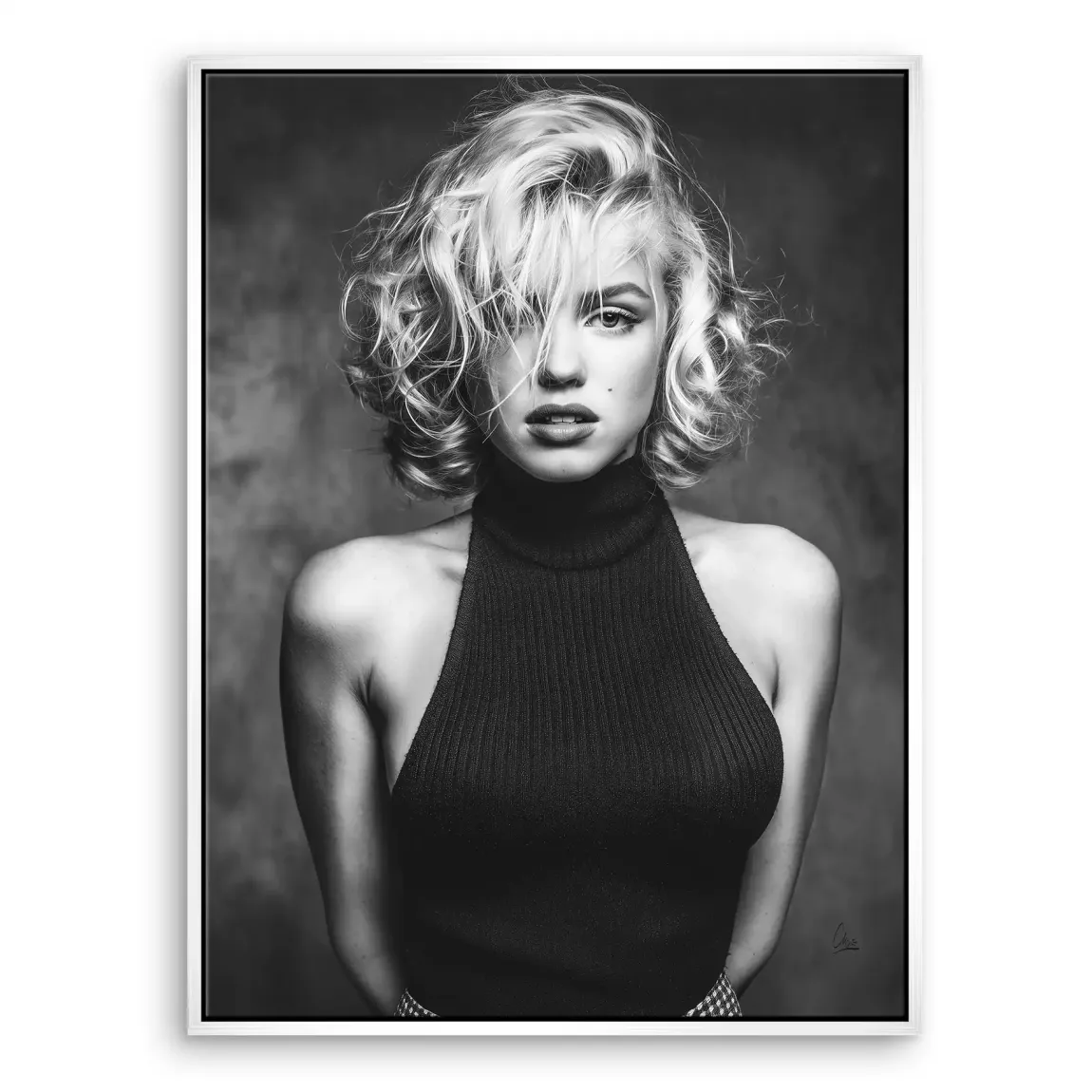 Marilyn Black and White Style Leinwand Bild