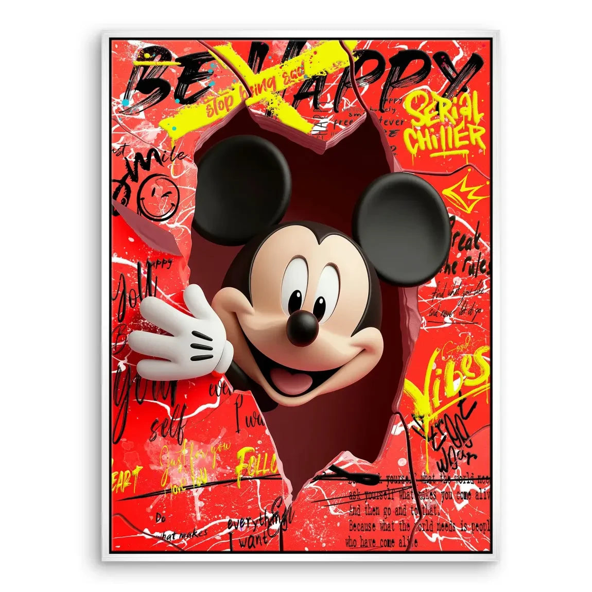 Charming Smile Micky Mouse Leinwand Bild INGALERIE