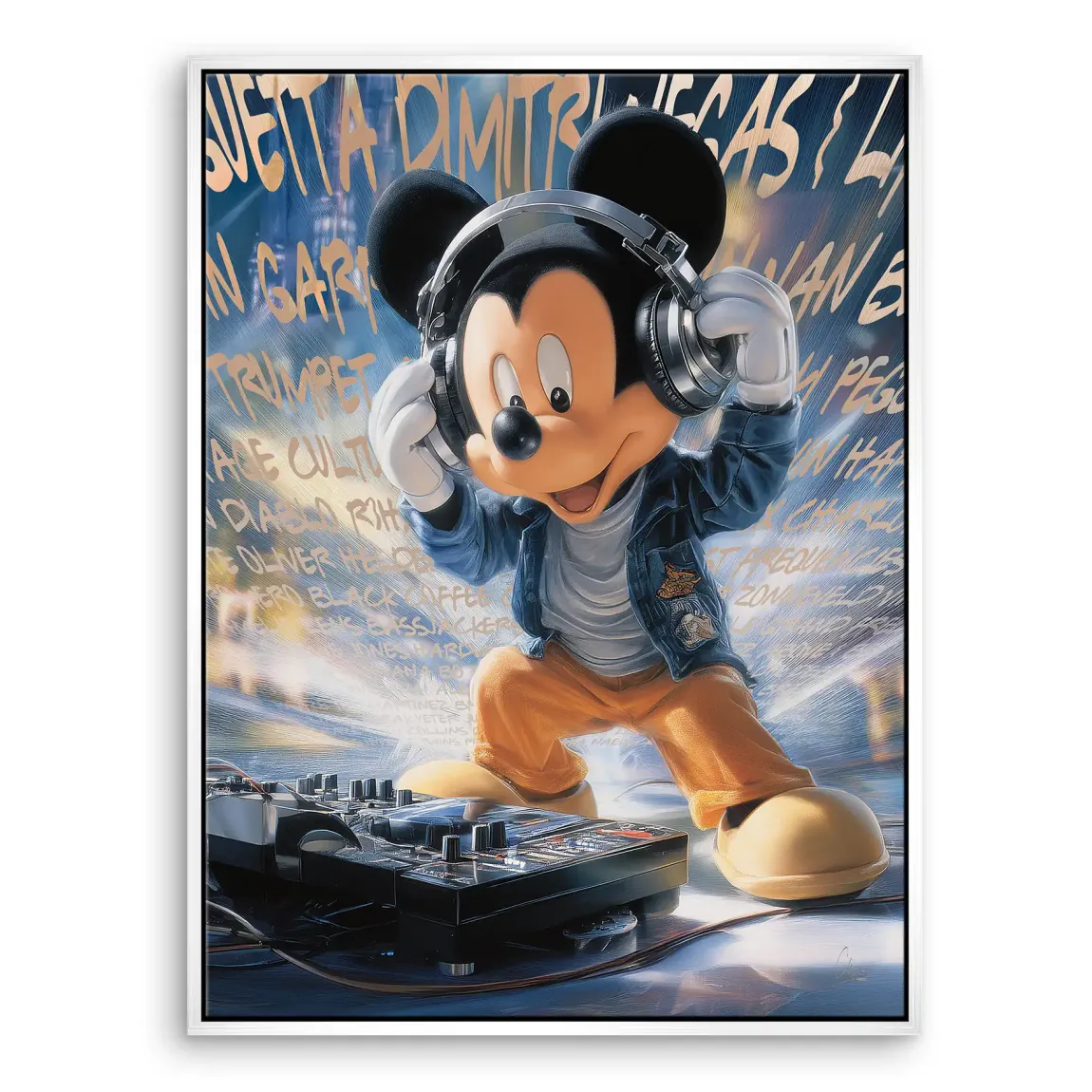 Micky Maus Sound of Style Leinwand Bild