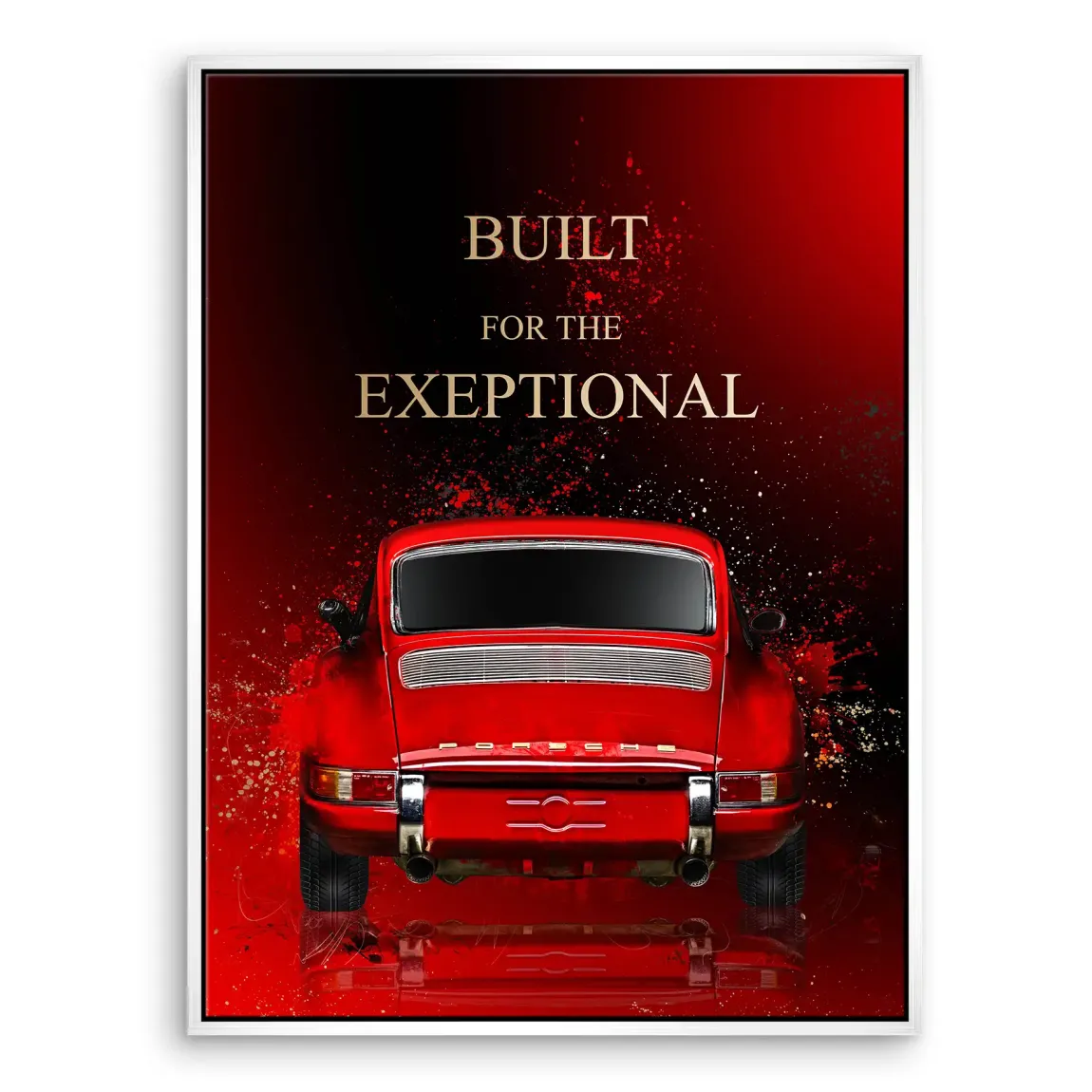 Red Legend 911 Retro Leinwand Bild