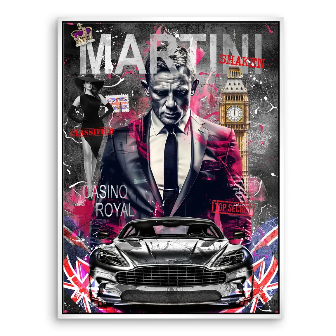 James Bond Royale Martini Leinwand Bild