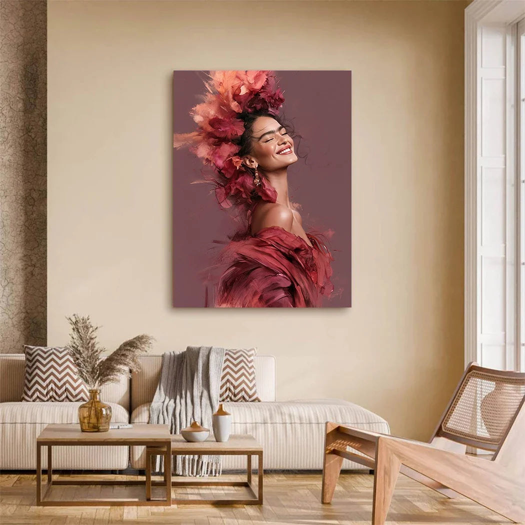 Frida Kahlo Rosenrausch Leinwand Bild