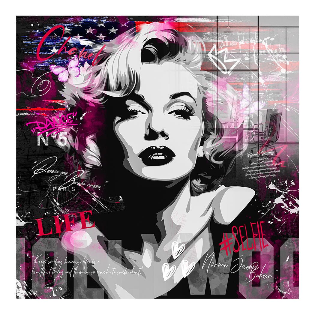 Marilyn Hollywood Pop Art Acrylglas Bild INGALERIE