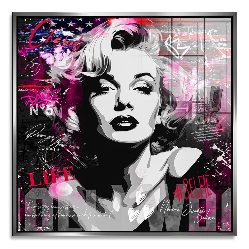 Marilyn Hollywood Pop Art Acrylglas Bild INGALERIE