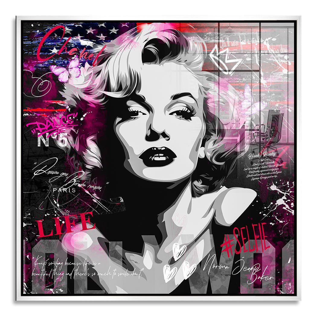 Marilyn Hollywood Pop Art Acrylglas Bild INGALERIE