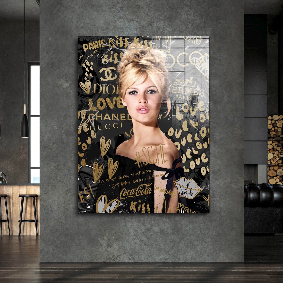 Brigitte Love Coco Pop Art Acrylglasbild INGALERIE