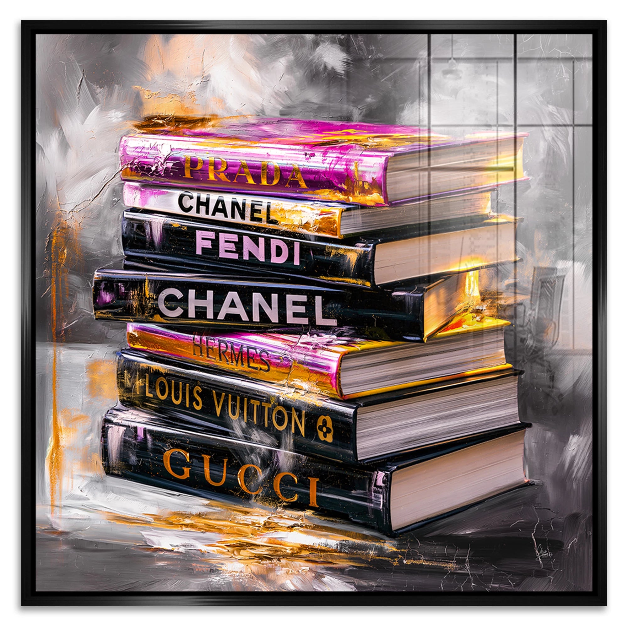 Fashion Bücher Acrylglasbild