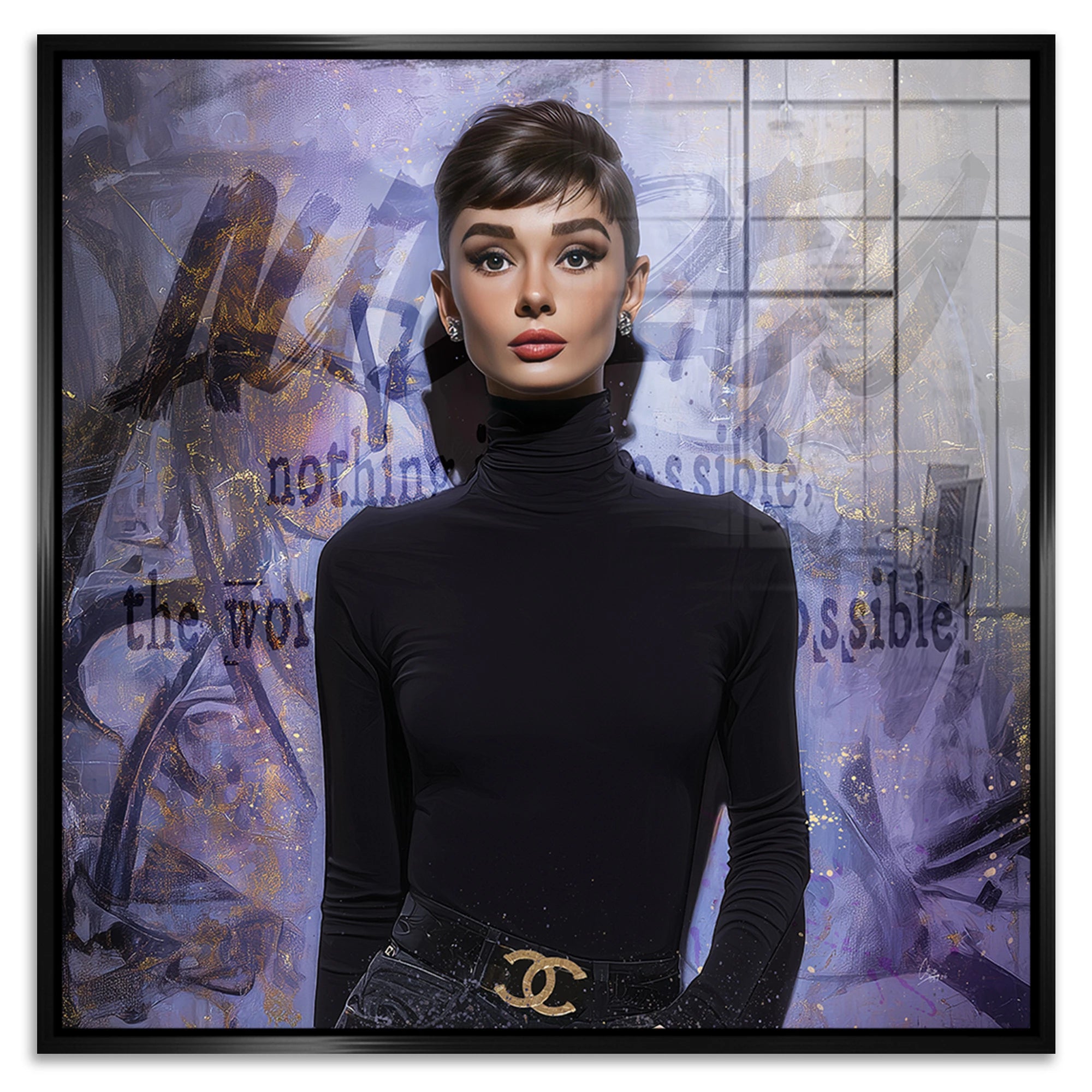 Audrey Hepburn Impossible Acrylglasbild