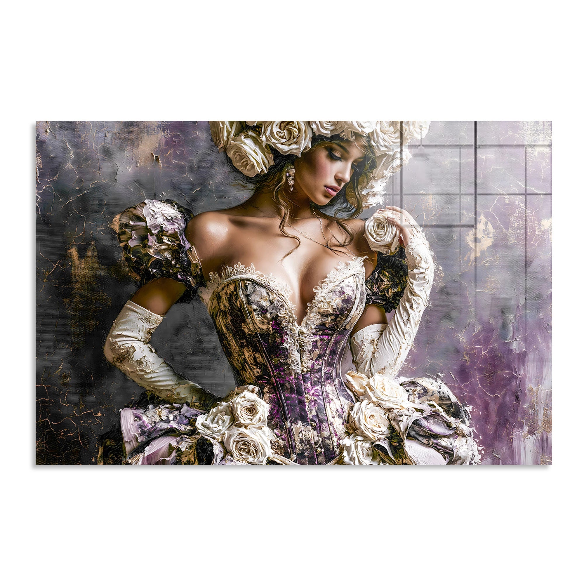 Blüten Couture Acrylglasbild
