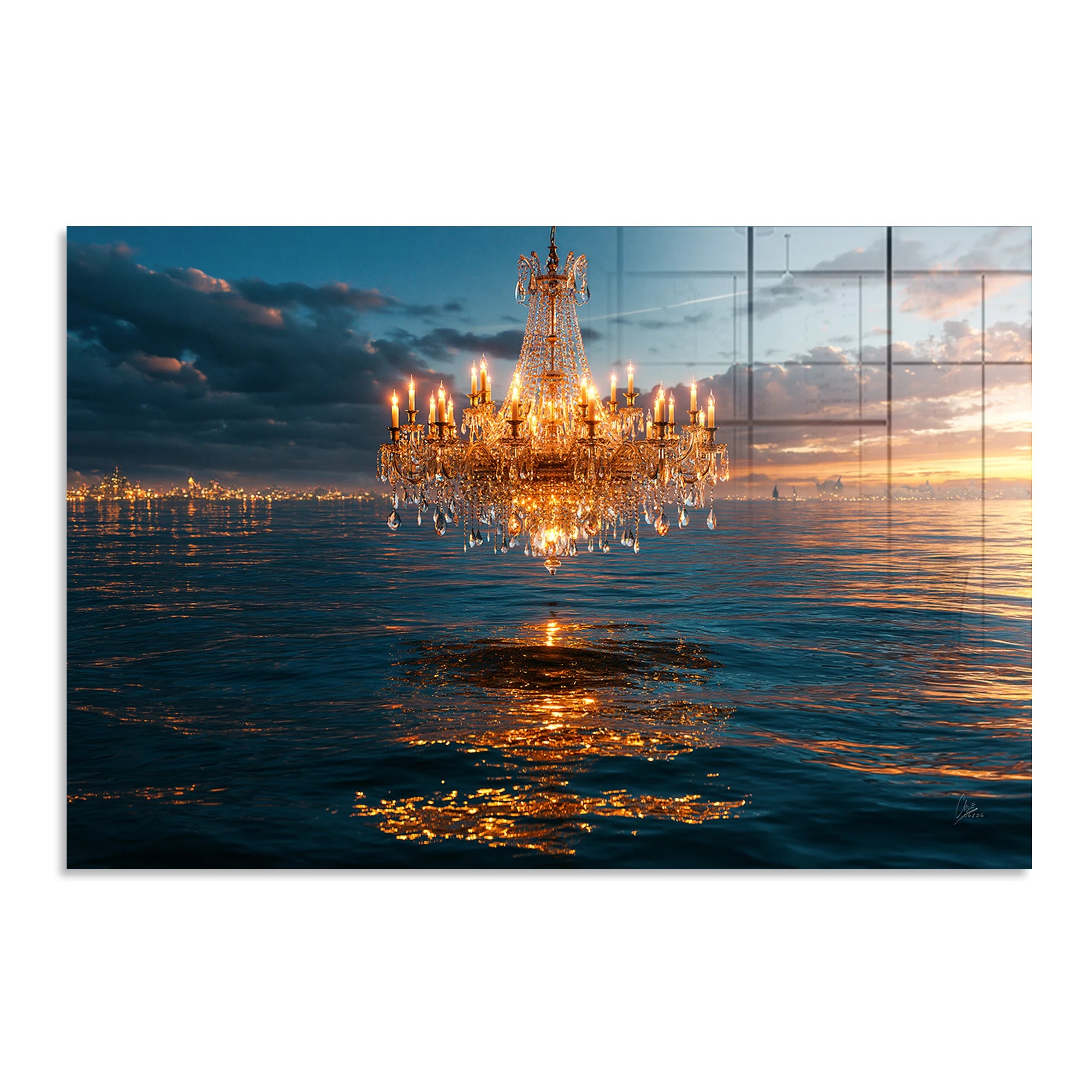 Kristall Meerblick Acrylglasbild