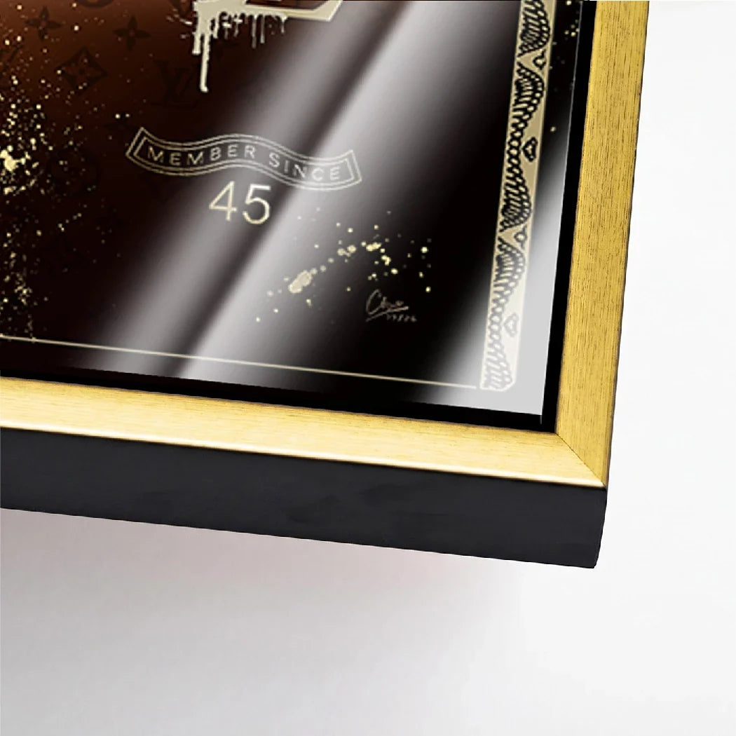 Dagobert Duck Money Power Acrylglasbild
