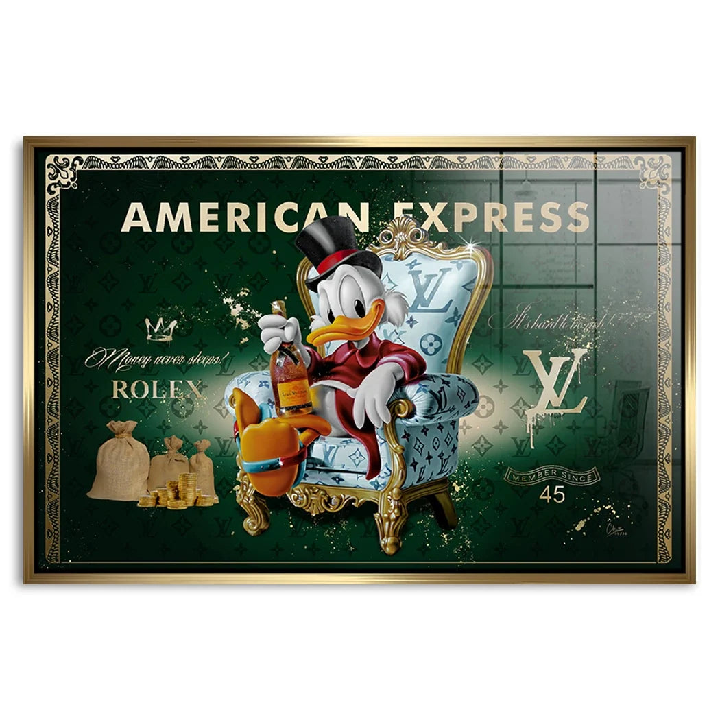 Dagobert Duck Millionaire Acrylglasbild