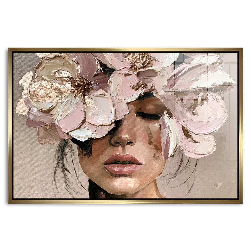Blütenzauber Rosé Acrylglasbild