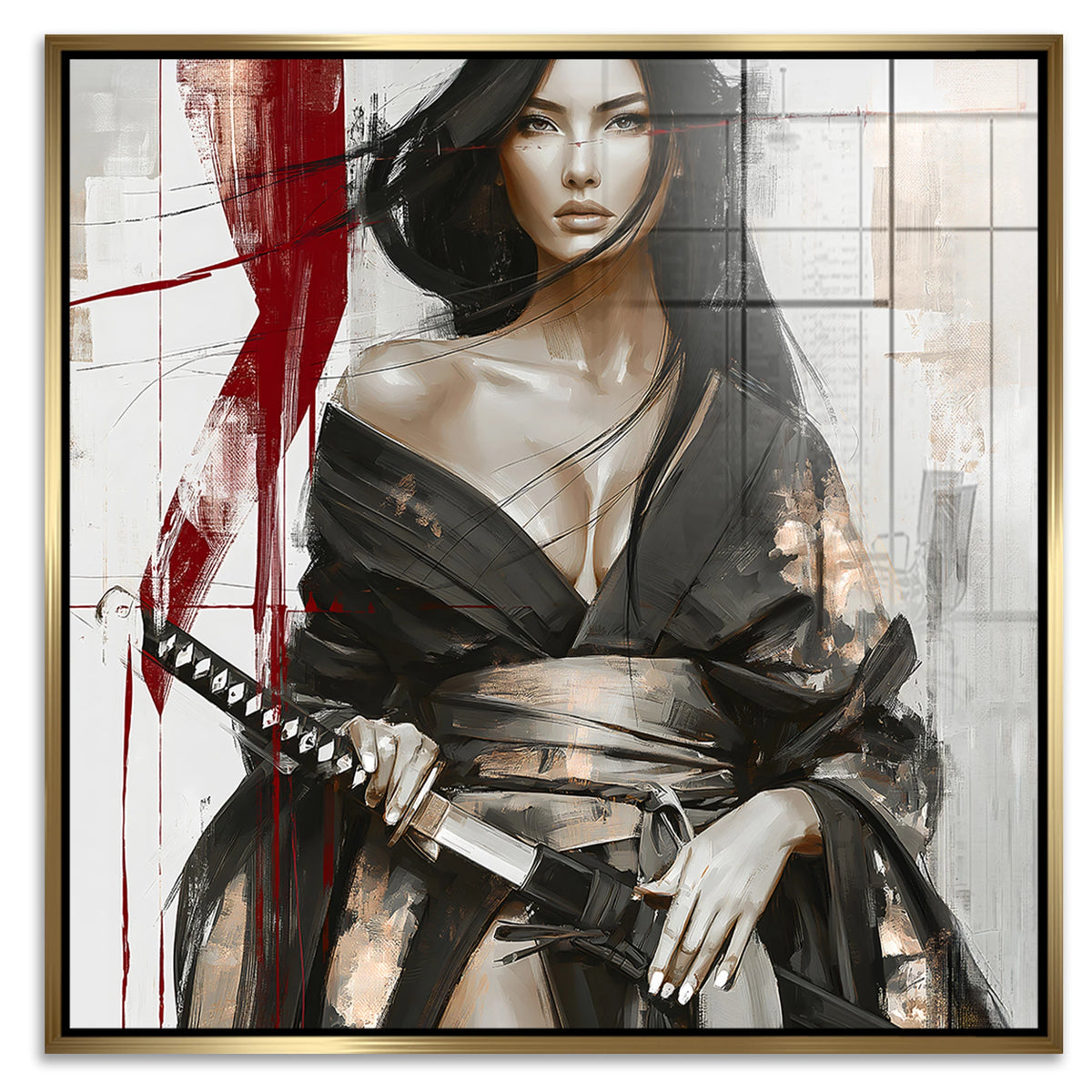 Scarlet Katana Acrylglasbild