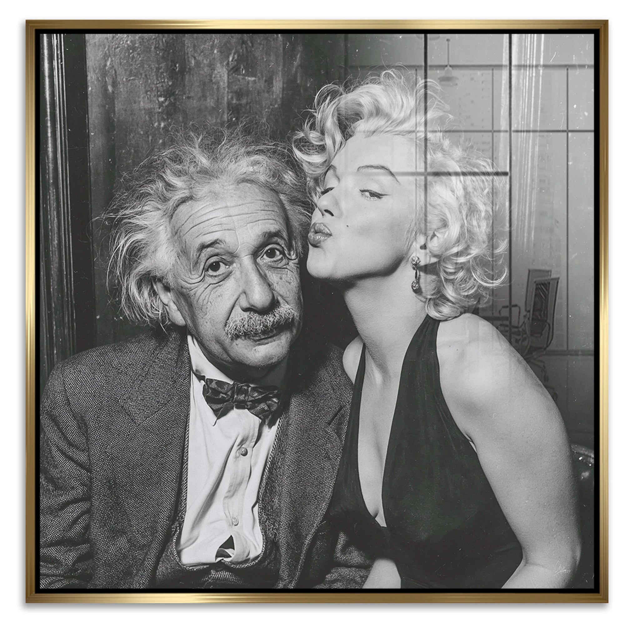 Einstein Monroe Secret Acrylglasbild