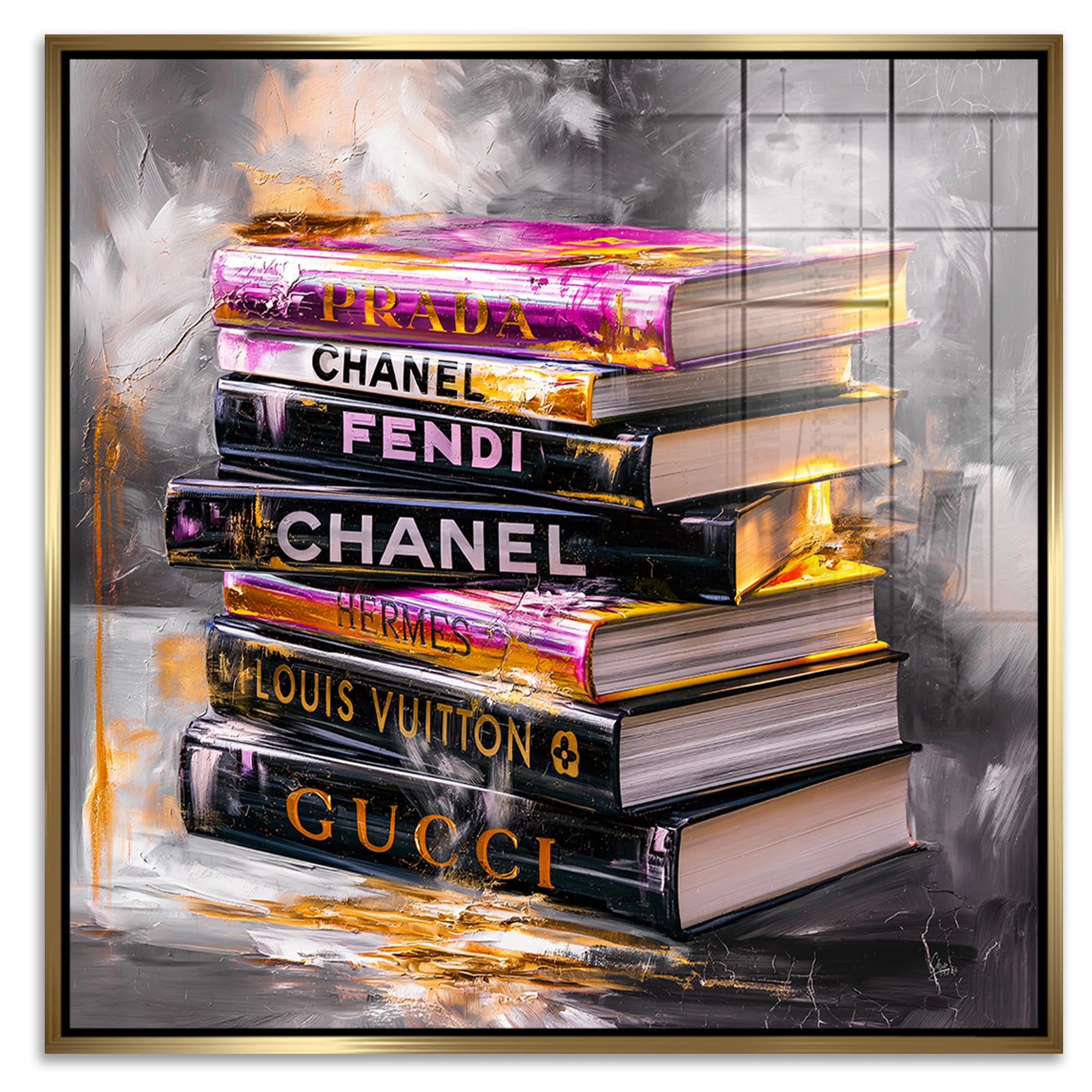 Fashion Bücher Acrylglasbild