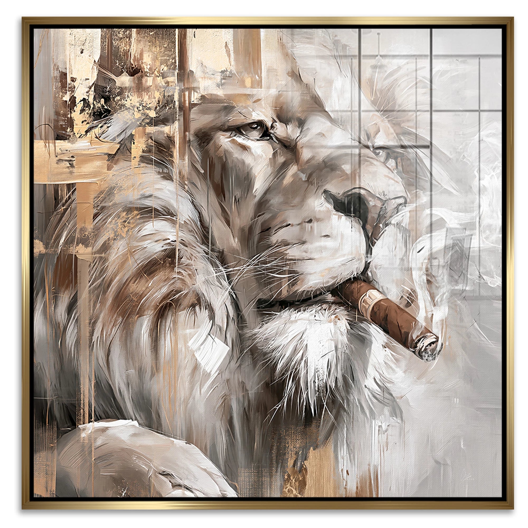 Royal Lion Acrylglasbild