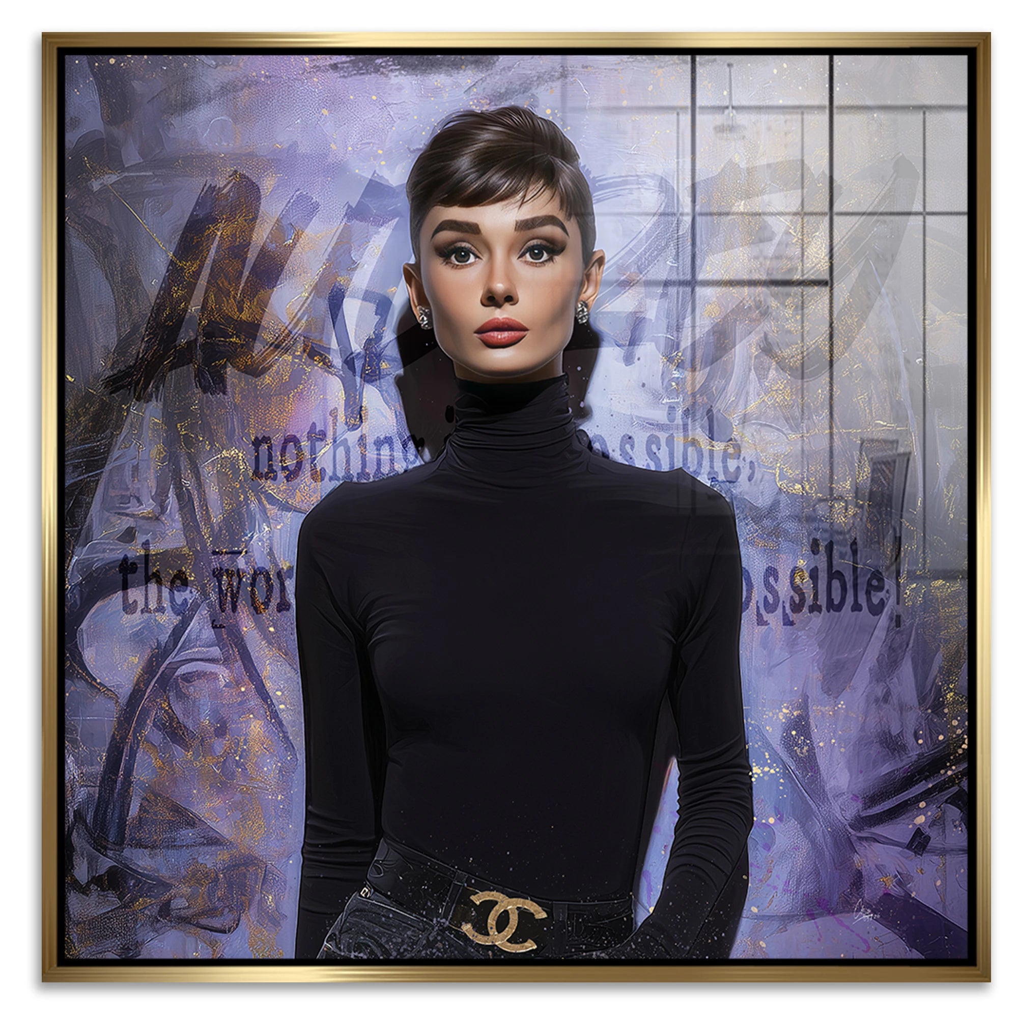 Audrey Hepburn Impossible Acrylglasbild
