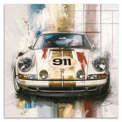 Porsche 911 Racing Acrylglasbild