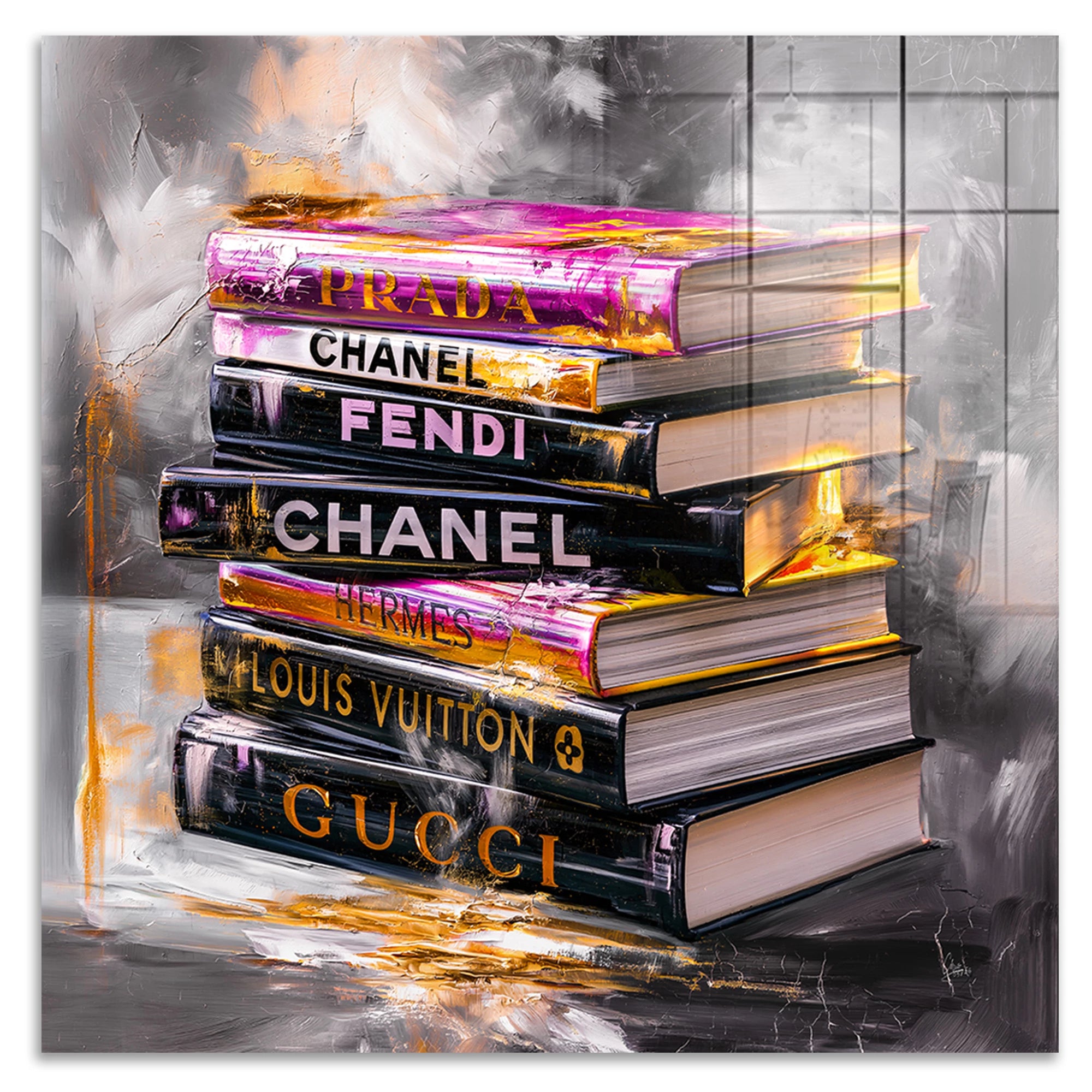 Fashion Bücher Acrylglasbild